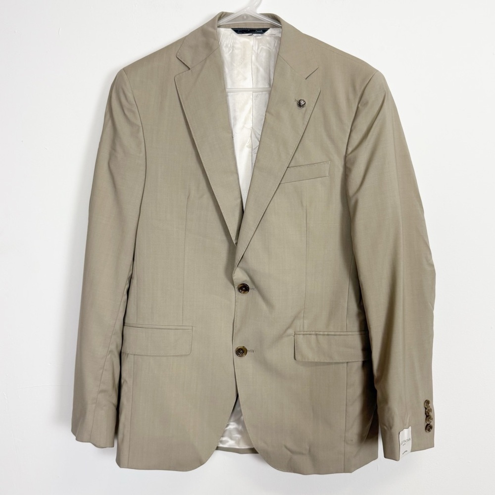 Jack Victor Sport Coat Khaki Beige Tan Mens 38 S 38S Esprit CT Wool NWOT NEW